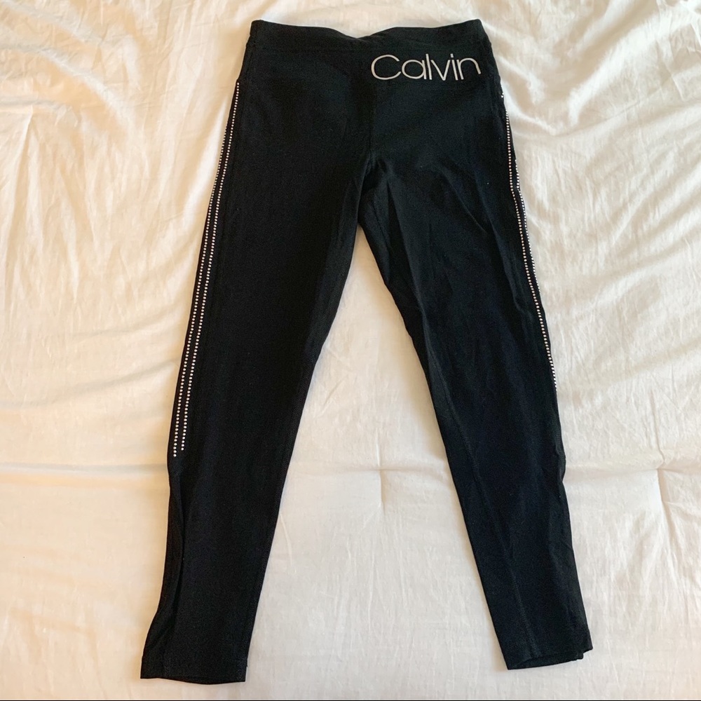 Calvin Klein Performance Black Leggings w/ Studs